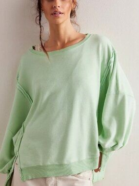 NWOT Free People We the Free Camden Gossamer Green SMALL FLAW size- LARGE
